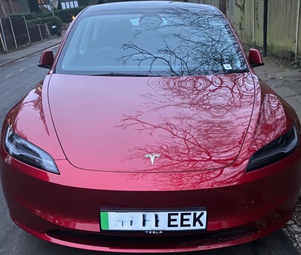 Tesla new model 3 front