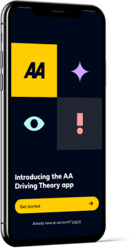 AA Driving Theory App Sign Up Screen Mockup