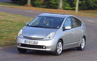 picture of toyota prius in action