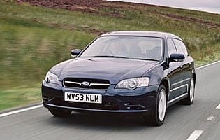 picture of subaru legacy on the road