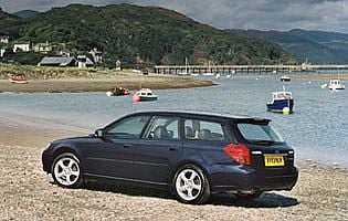 picture of static Subaru Legacy Tourer from the side