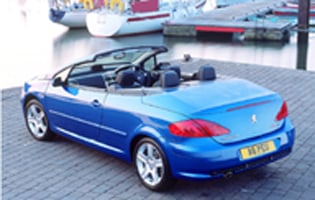 picture of peugeot 307 cc with roof open