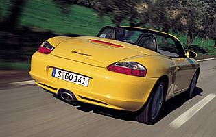 picture of Porsche boxster from the rear