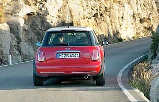 picture of mini cooper from the rear