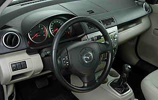 picture of mazda 2 steering wheel and dash