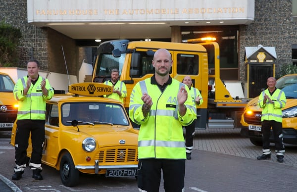 Clap for carers close up