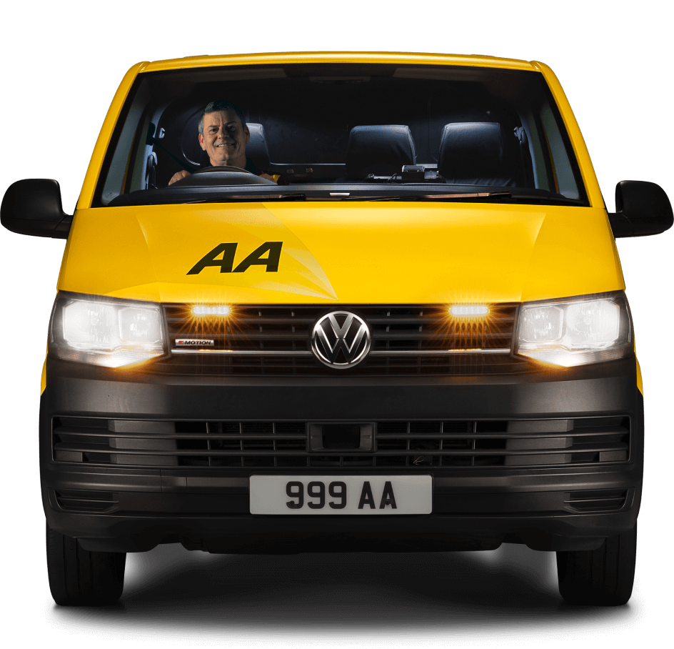 Aa van ppc cheap hero A yellow AA van with a patrol driving.