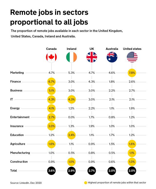 Remote working infographic - remote jobs
