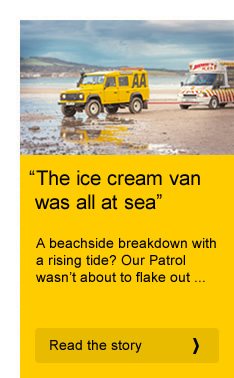 "The ice cream van was all at sea"