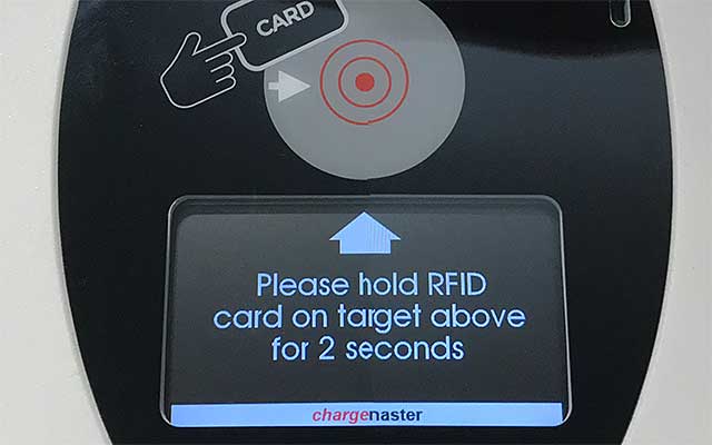 Chargemaster rfid card target