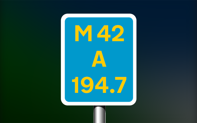 Driver location sign