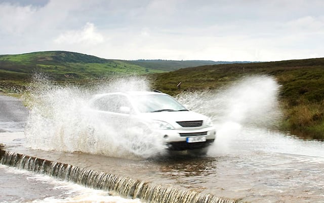 How to drive through floodwater and heavy rain