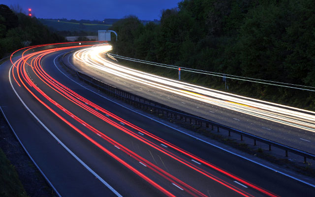 Motorway at night