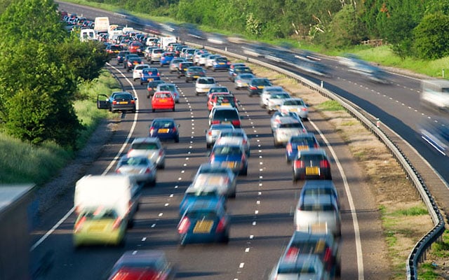 Motorway queue