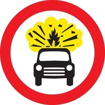 No explosives sign