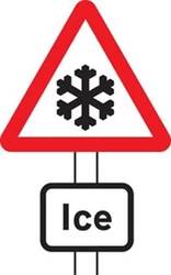 warning sign for ice 