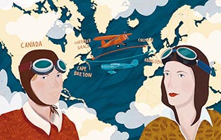 Amelia Earhardt and Beryl Markham