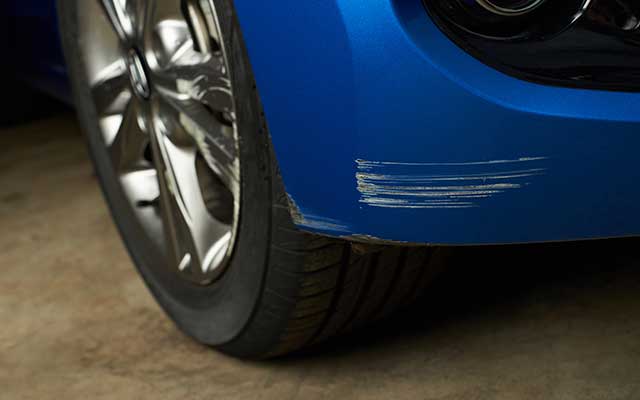 Scratch marks on car