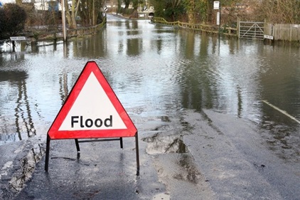 Flood water sign