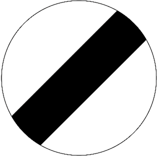 National speed limit sign