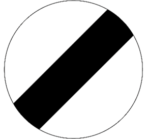 National speed limit sign