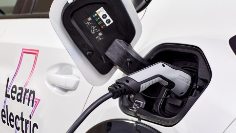 EV charger connected to AA Driving School Instructor's Vehicle