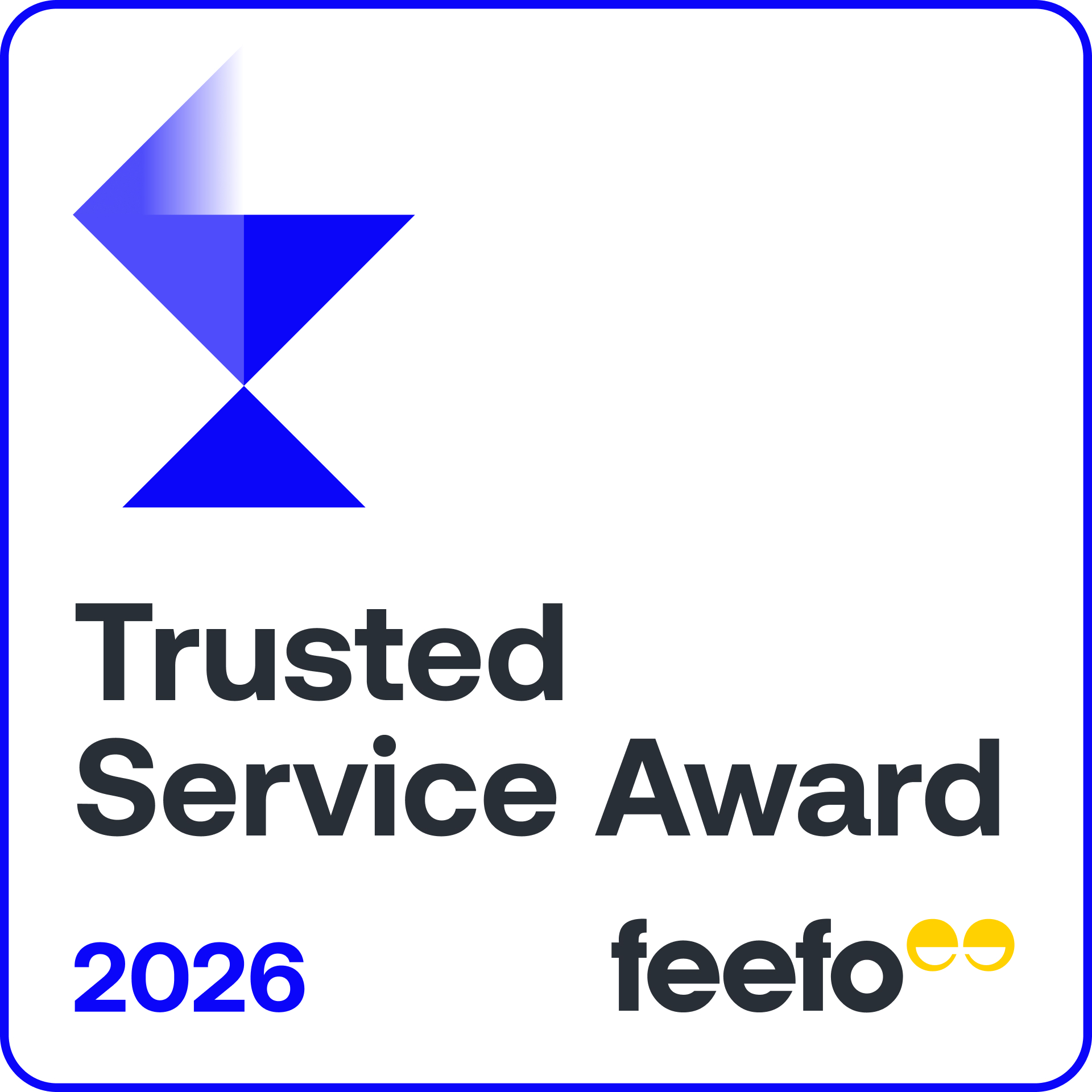 Trusted service award 2026 feefo