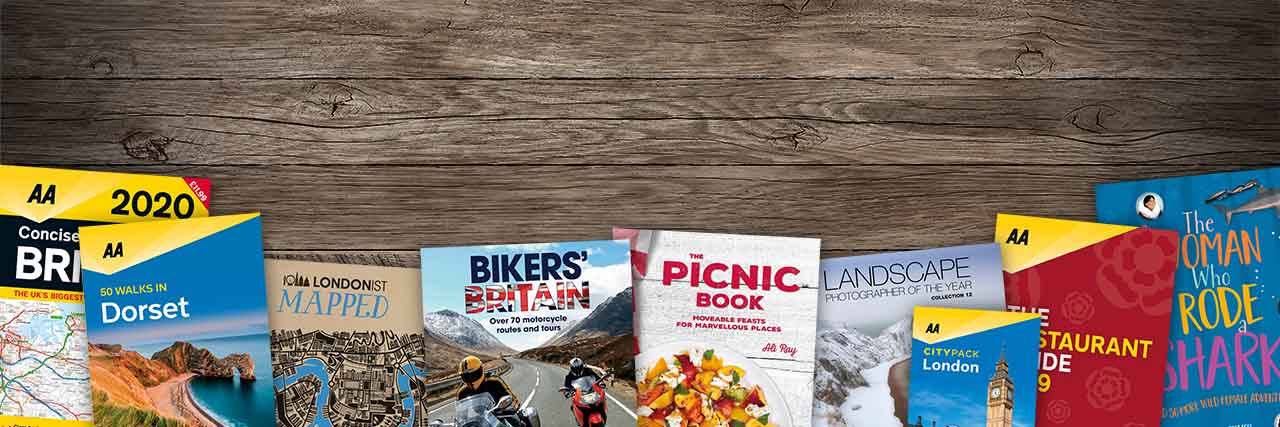 Array of books from AA Publishing