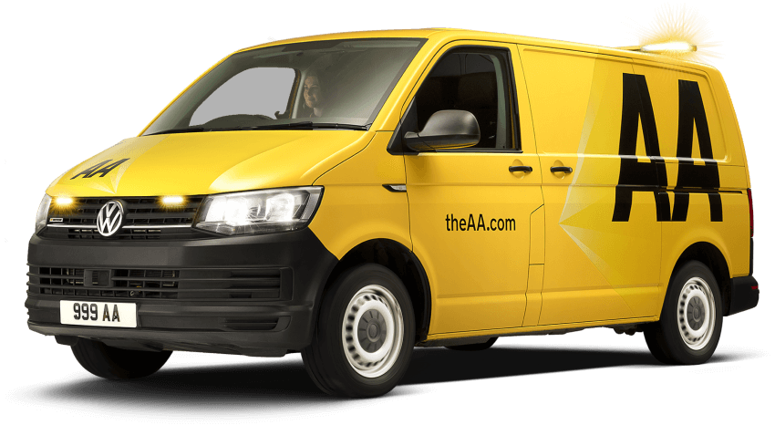 A yellow AA patrol van. 
