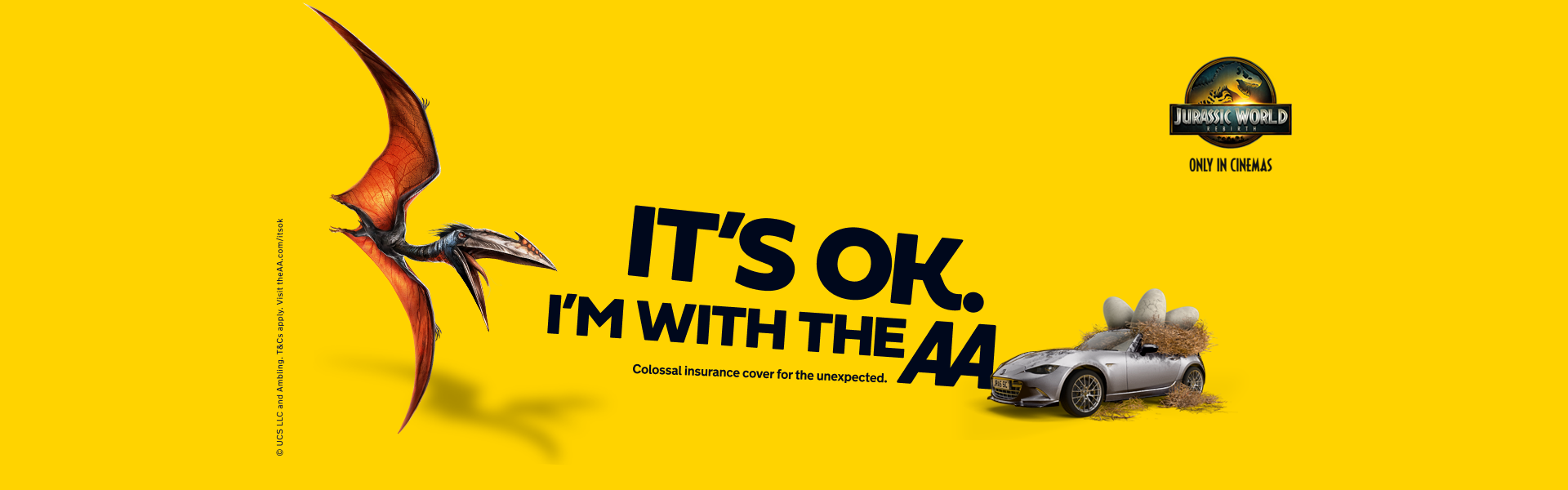 It's OK. I'm with The AA. Colossal insurance cover for the unexpected.