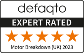 The AA's breakdown cover is 5-star rated by Defaqto in 2023.