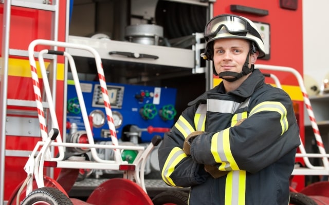 Reassuring fireman